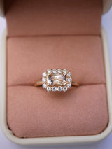 Peach Sapphire Diana Ring