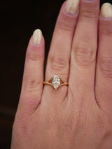 Marquise Diamond Split Shank Ring