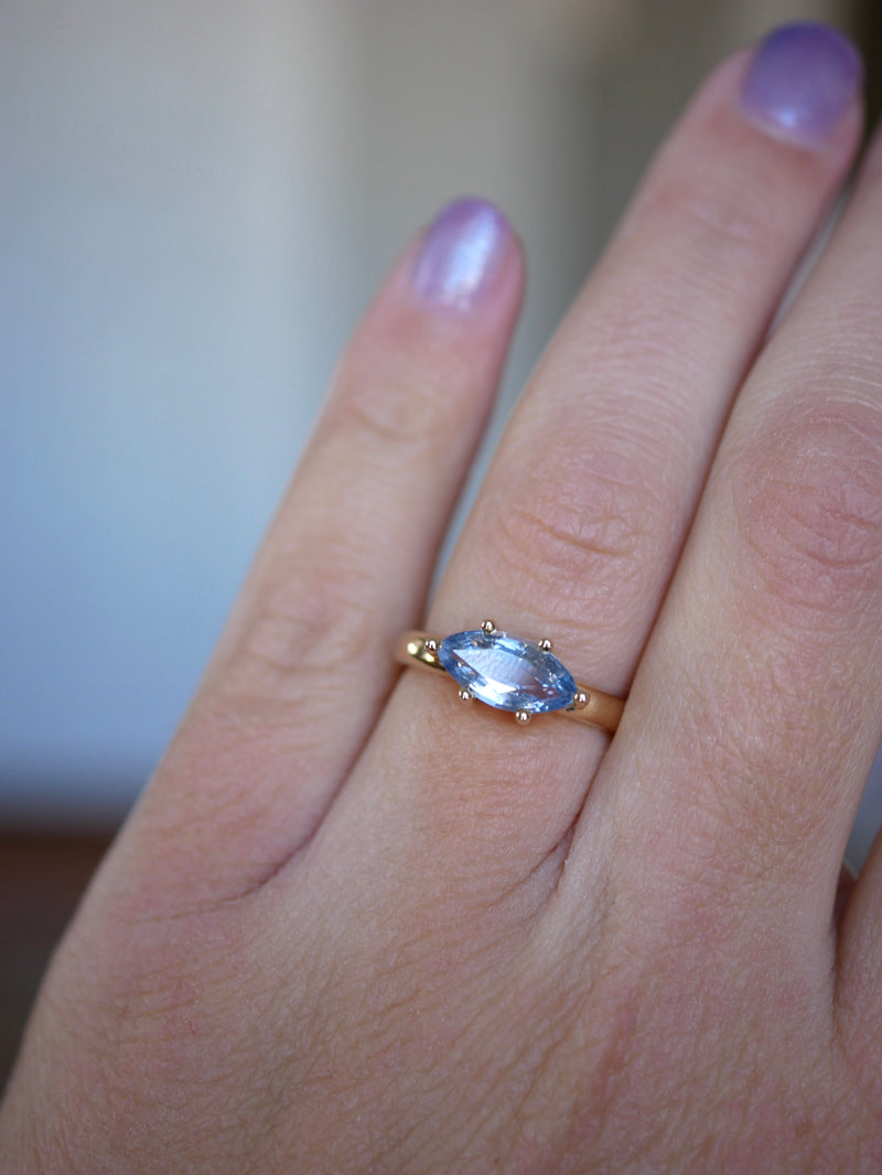East West Marquise Sapphire Ring