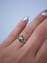 Sapphire Split Shank Ring