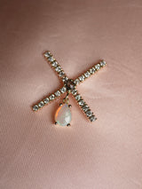 Diamond & Opal Crest Brooch