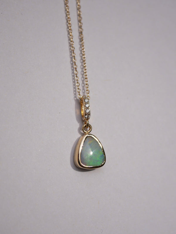 Opal & Diamond Bail Pendant