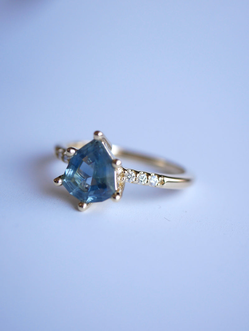 Shield Sapphire Reign Ring