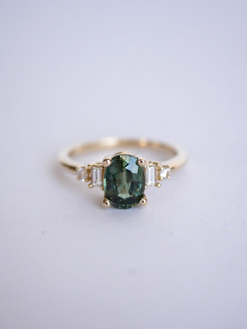 Green Sapphire James Ring