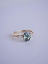 Teal Sapphire Fioré Ring