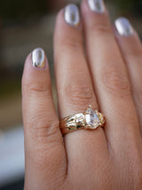 Pear Diamond Tulip Ring