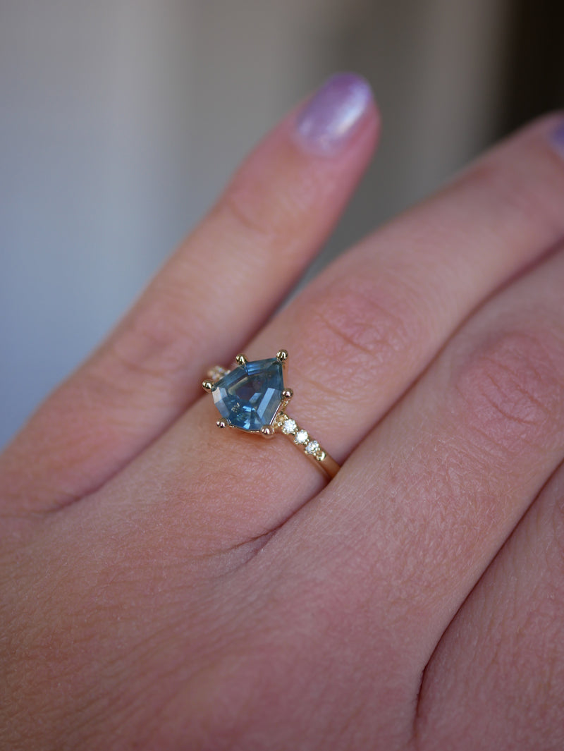 Shield Sapphire Reign Ring