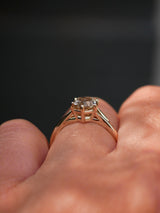 Hexagon Diamond Split Shank Ring