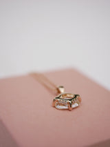 Antique Diamond Hidden Halo Pendant