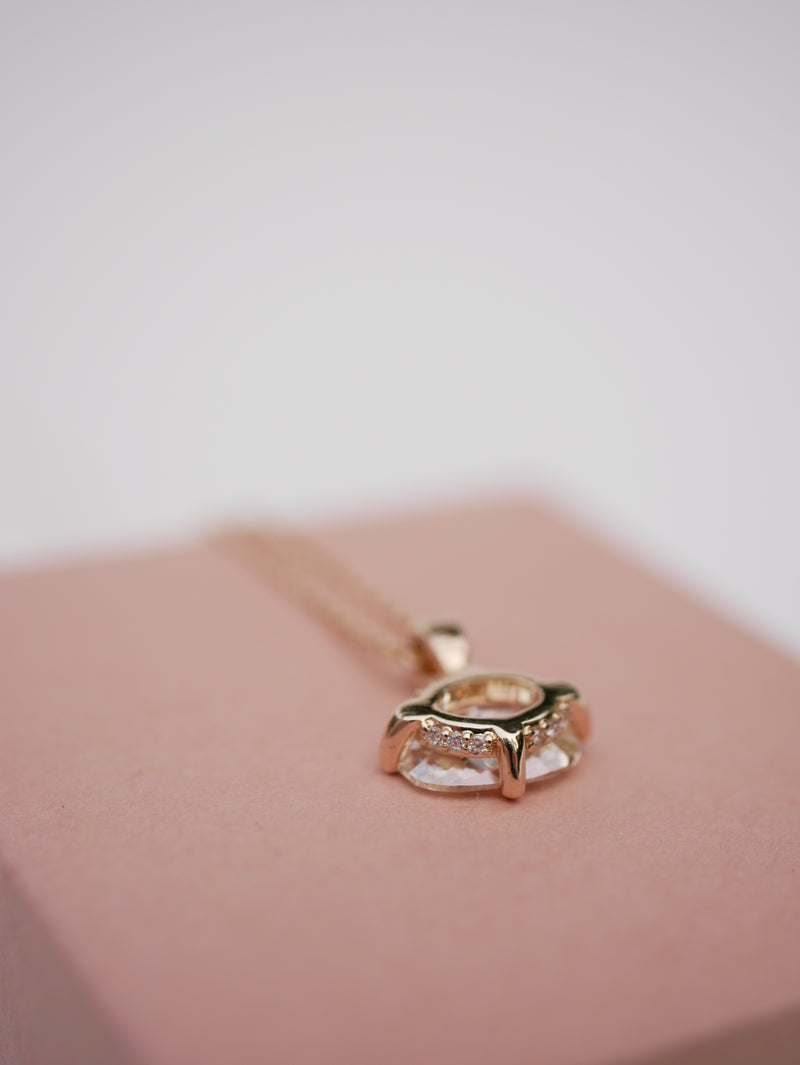 Antique Diamond Hidden Halo Pendant
