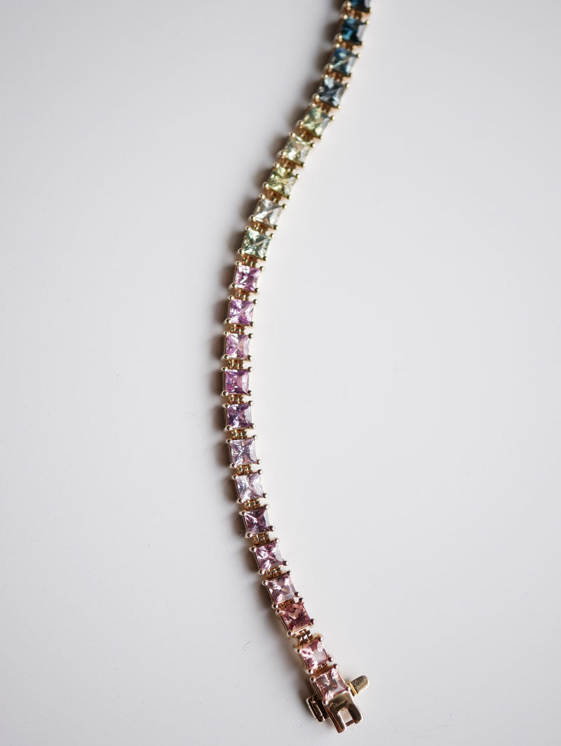 Princess Cut Sapphire Tennis Bracelet