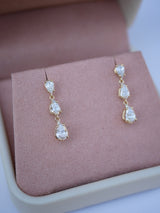 Long Diamond Petal Studs