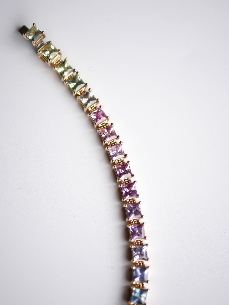 Princess Cut Sapphire Tennis Bracelet