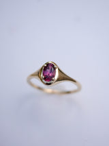 January Garnet Signet Ring