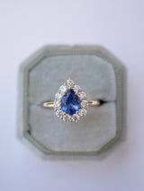 Pear Sapphire Diana Ring