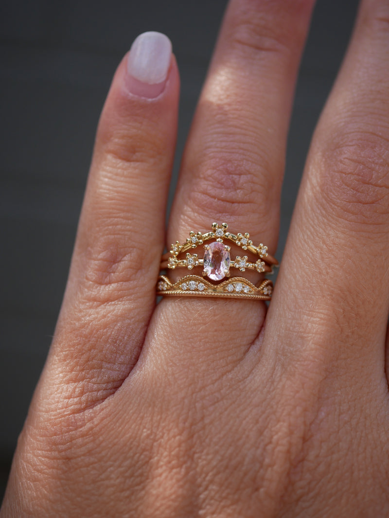 Morganite Cherry Blossom Ring