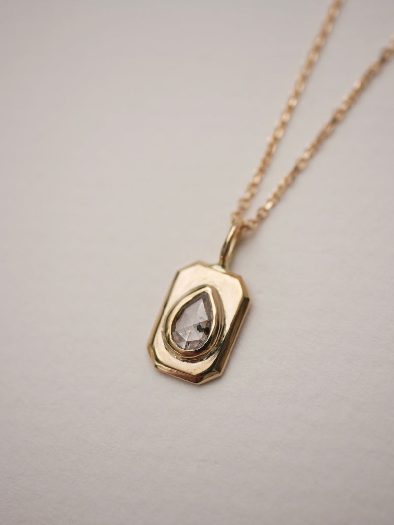 Pear Diamond Tag Pendant No. 1