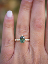 Green Sapphire Fioré Ring