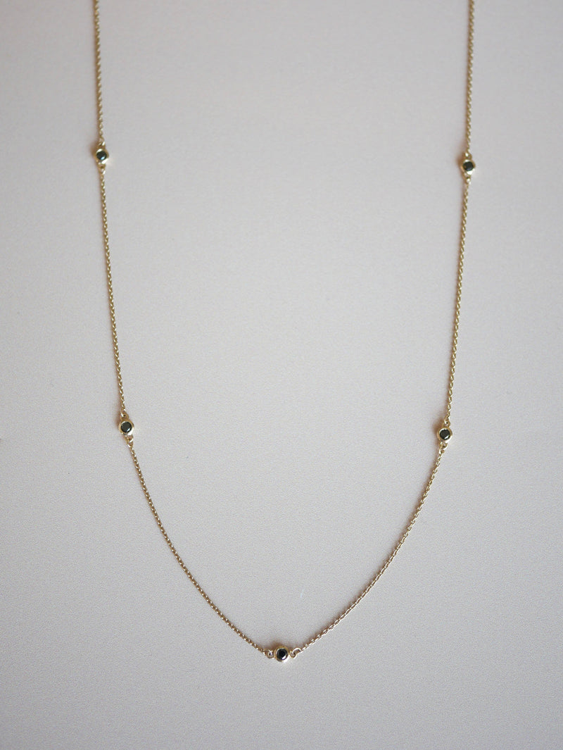 Black Diamond Station Necklace