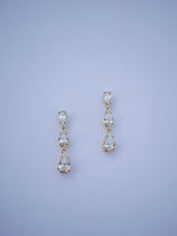 Long Diamond Petal Studs