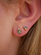 Aquamarine Baguette Studs