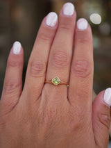 August Peridot Signet Ring