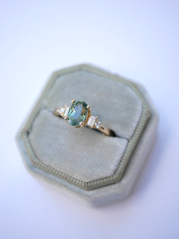 Green Sapphire James Ring