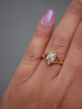 Marquise Diamond Split Shank Ring