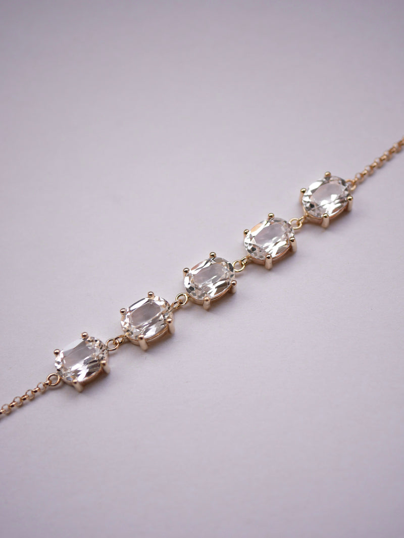 White Sapphire Chain Bracelet