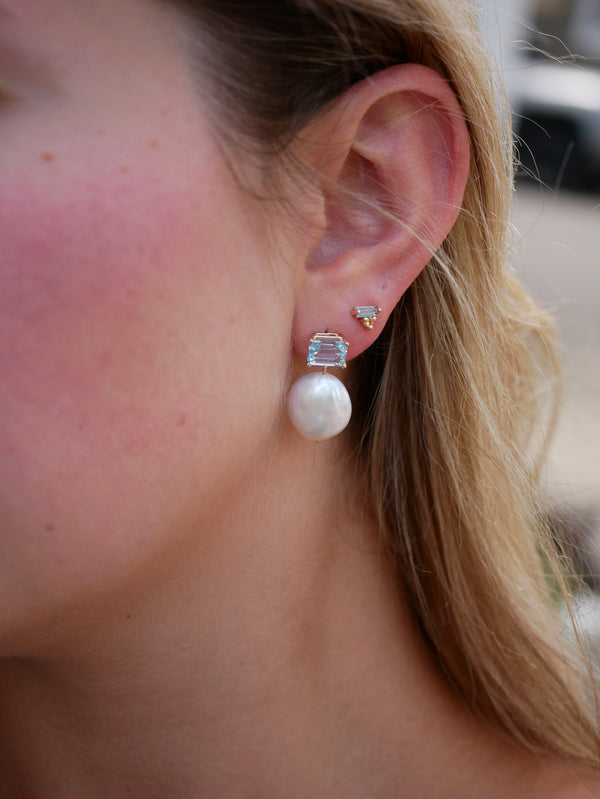Topaz Pearl Studs