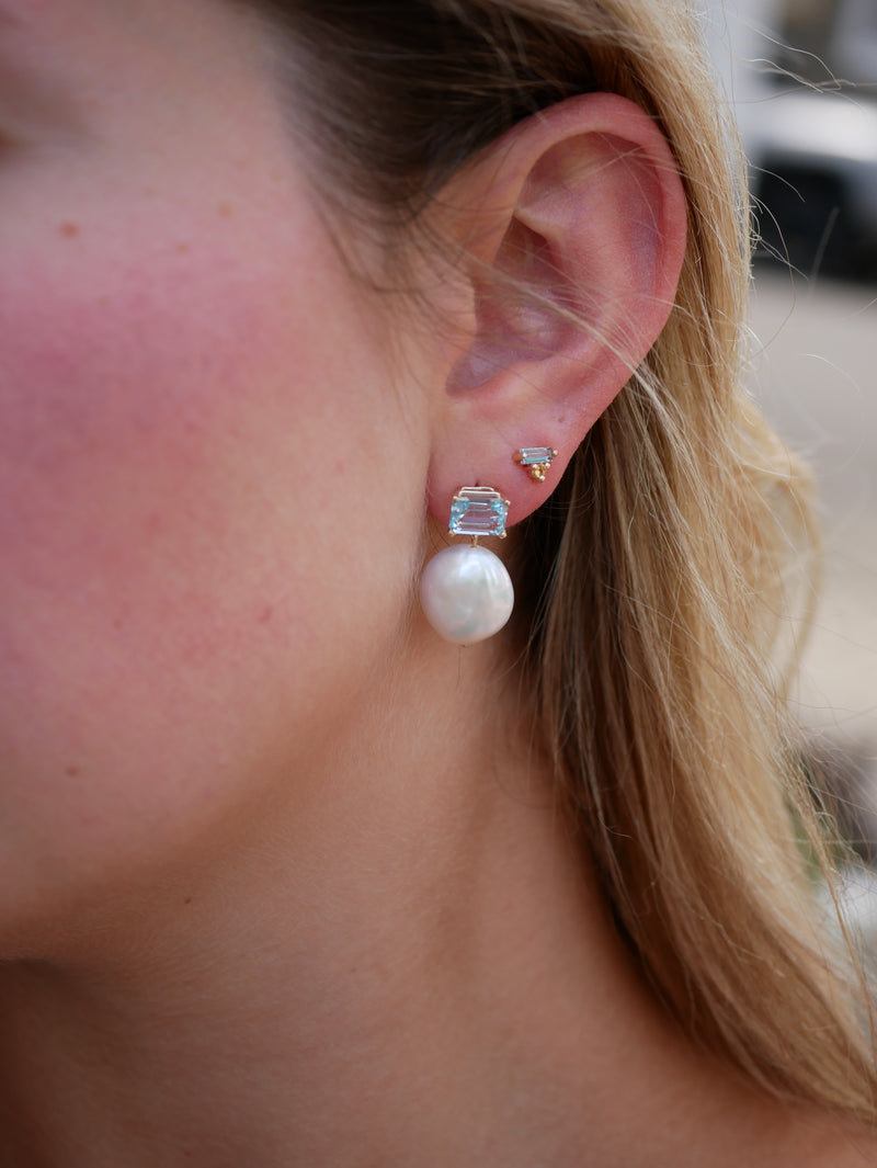 Topaz Pearl Studs