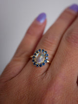 Moonstone Halo Ring