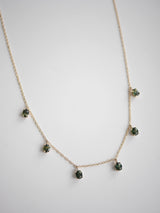 Green Sapphire Waterfall Necklace