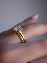 Wide Bead-Set Eternity Band