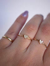 Milgrain Heart Stack Ring