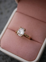 Double Prong Cushion Solitiare