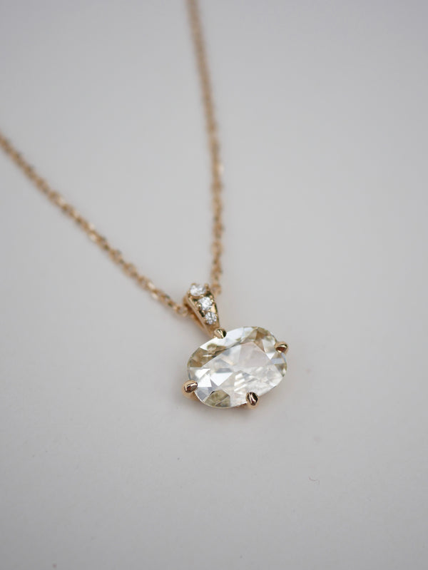Antique Diamond Hidden Halo Pendant