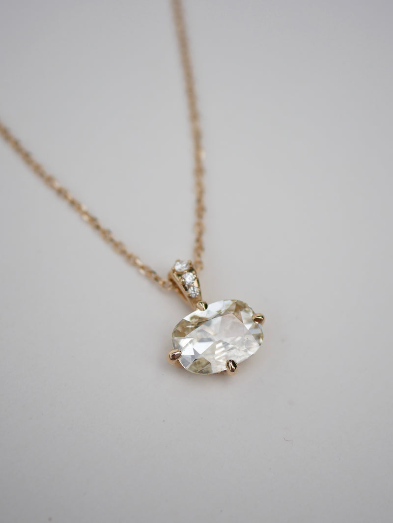 Antique Diamond Hidden Halo Pendant