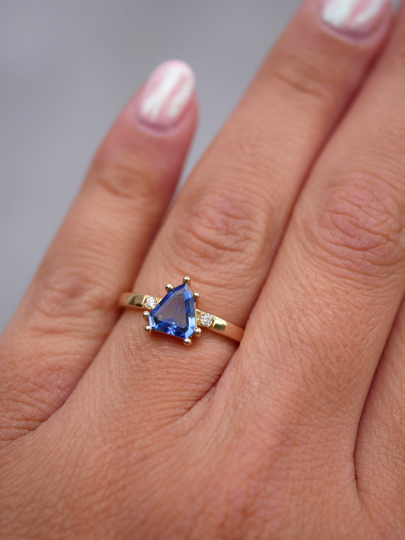 Shield Sapphire Ring