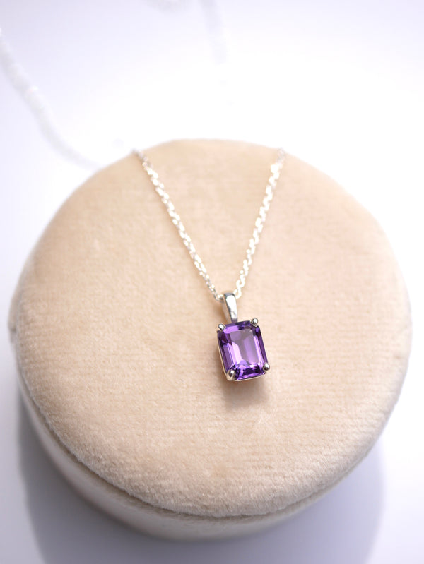 Step-Cut Amethyst Pendant