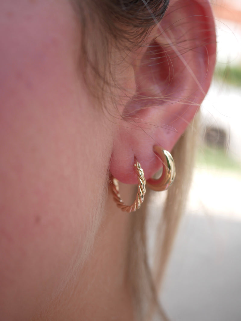 Twisted Gold Hoops