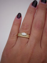 Moval Diamond Grooved Cigar Band