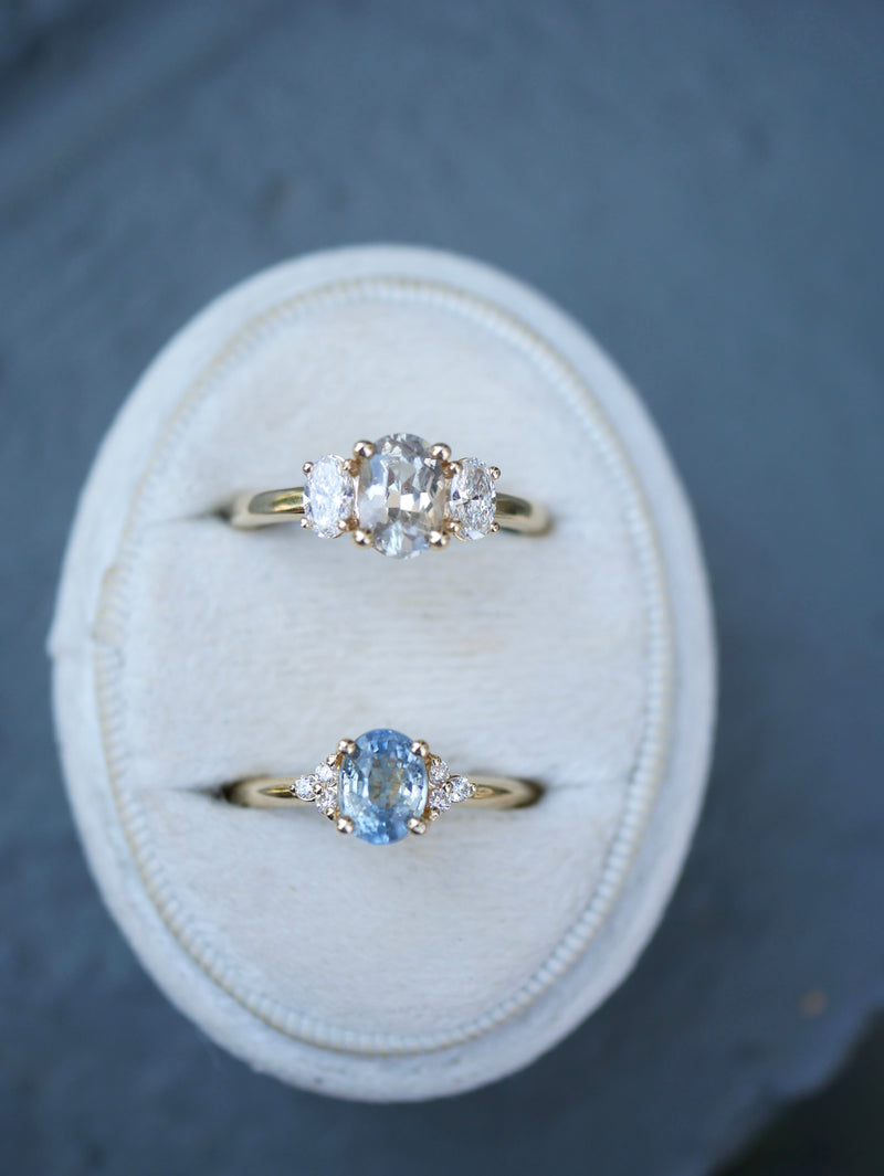 Champagne Sapphire Trilogy Ring