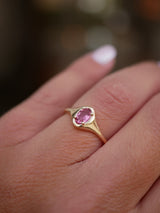 October Tourmaline Signet Ring