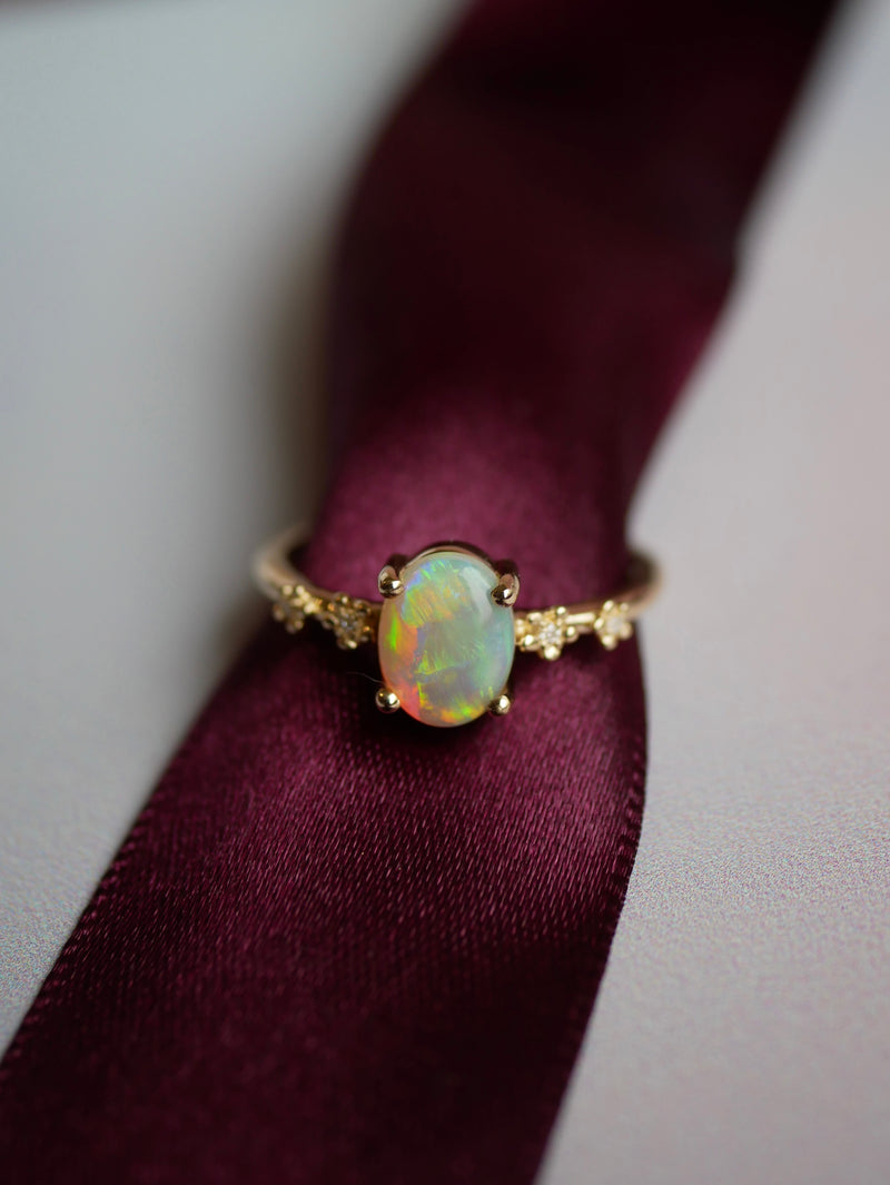 Opal Cherry Blossom Ring