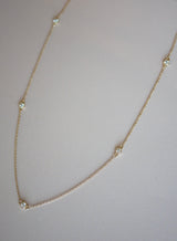 White Diamond Station Necklace