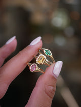 October Tourmaline Signet Ring