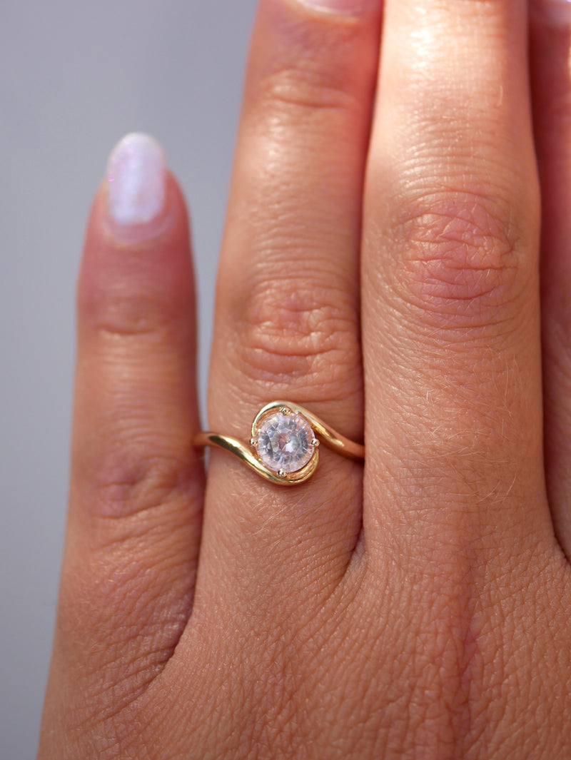 Pink Sapphire Nautilus Ring