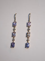 Lavender Sapphire Waterfall Earrings