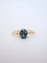 Teal Sapphire Garden Ring